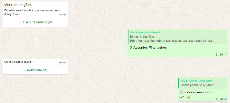 Example Chatbot Using WhatsApp Menus Example Chatbot Using WhatsApp Menus